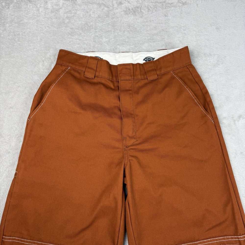 Dickies Sawyerville Pants Women 8 Rust Orange Twill Wide Leg Workwear Utility - Picture 6 of 12